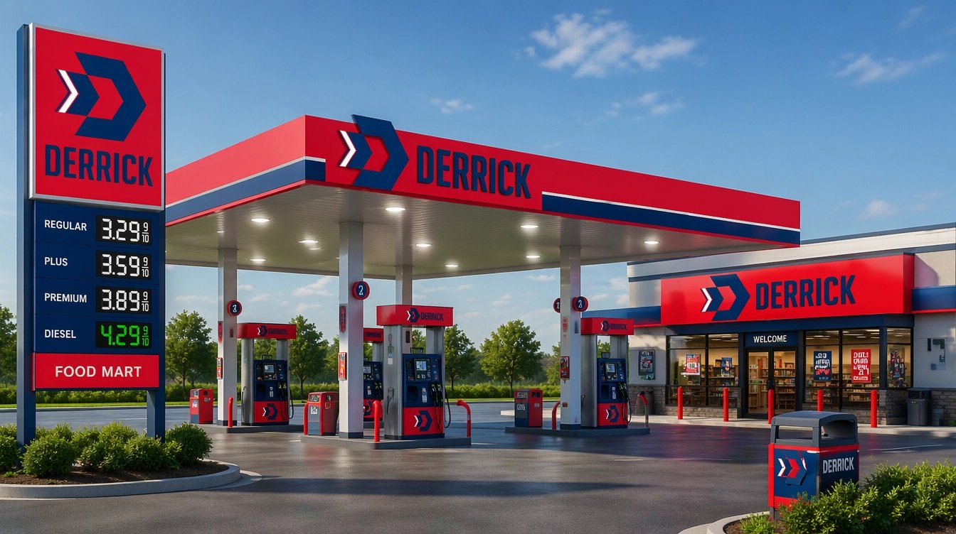 Gas Station Branding by Texas Print Design
