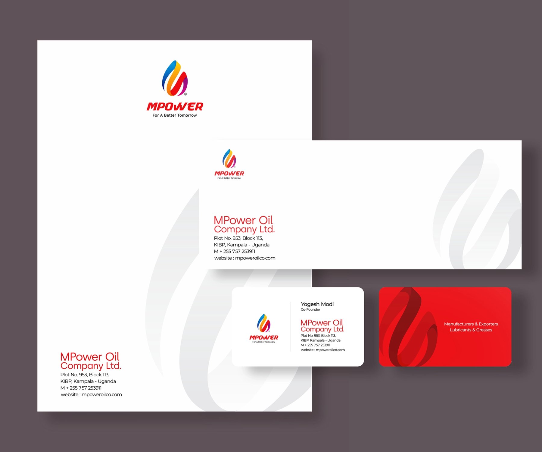 MPower Oil stationery by Texas Print Design