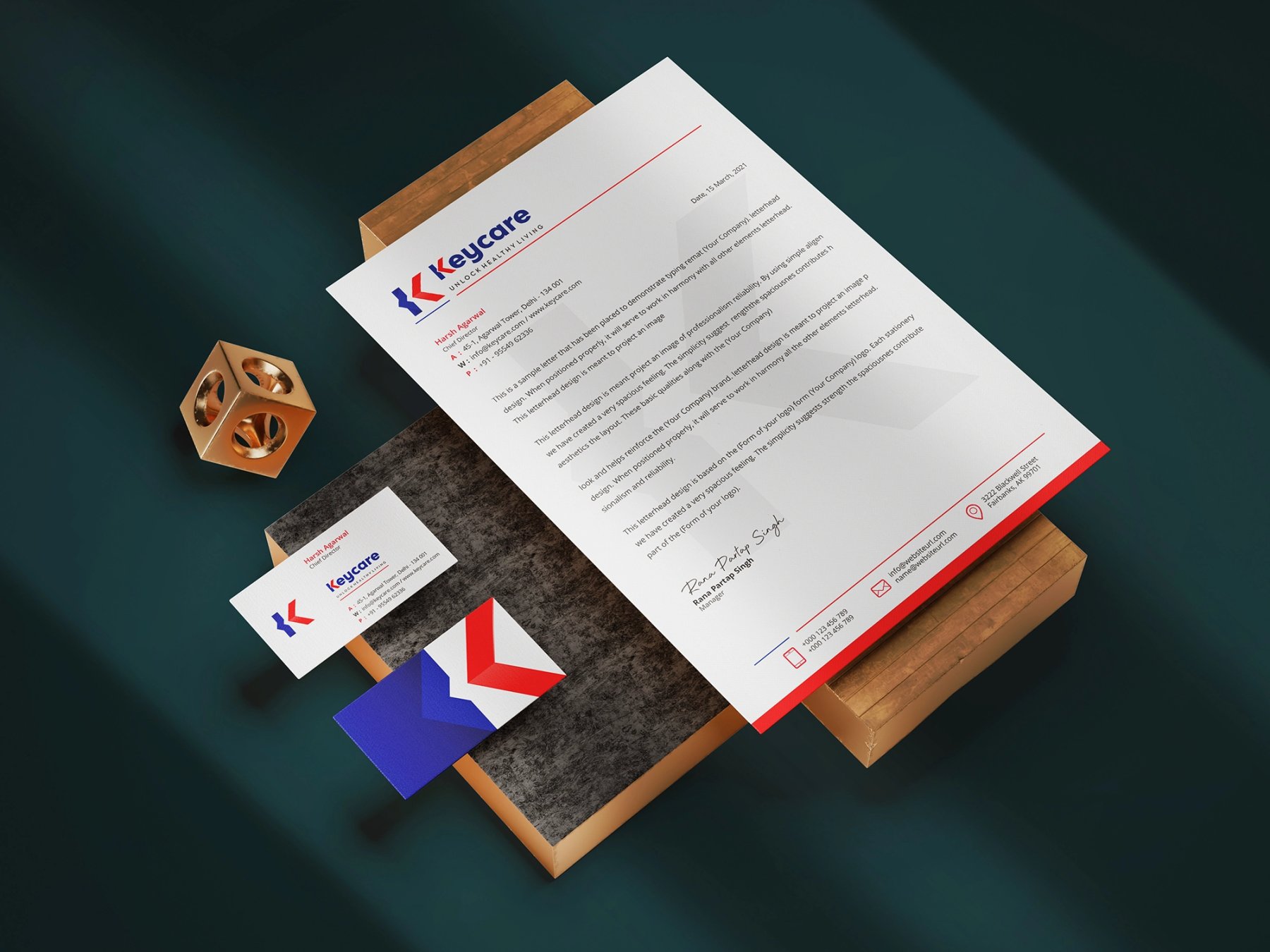 MPower Oil stationery by Texas Print Design