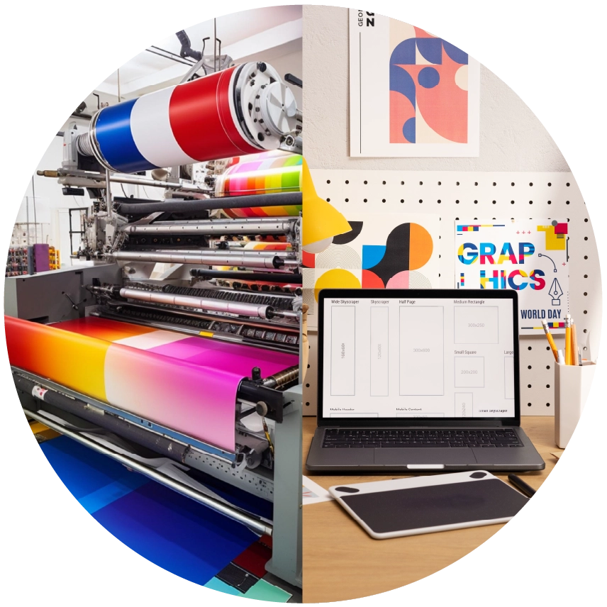 Texas Print Design production floor and design studio